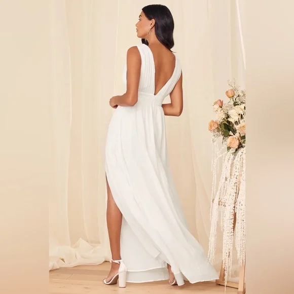 Lulus - Heavenly Hues White Maxi Dress (S/L) - Picture 4 of 7
